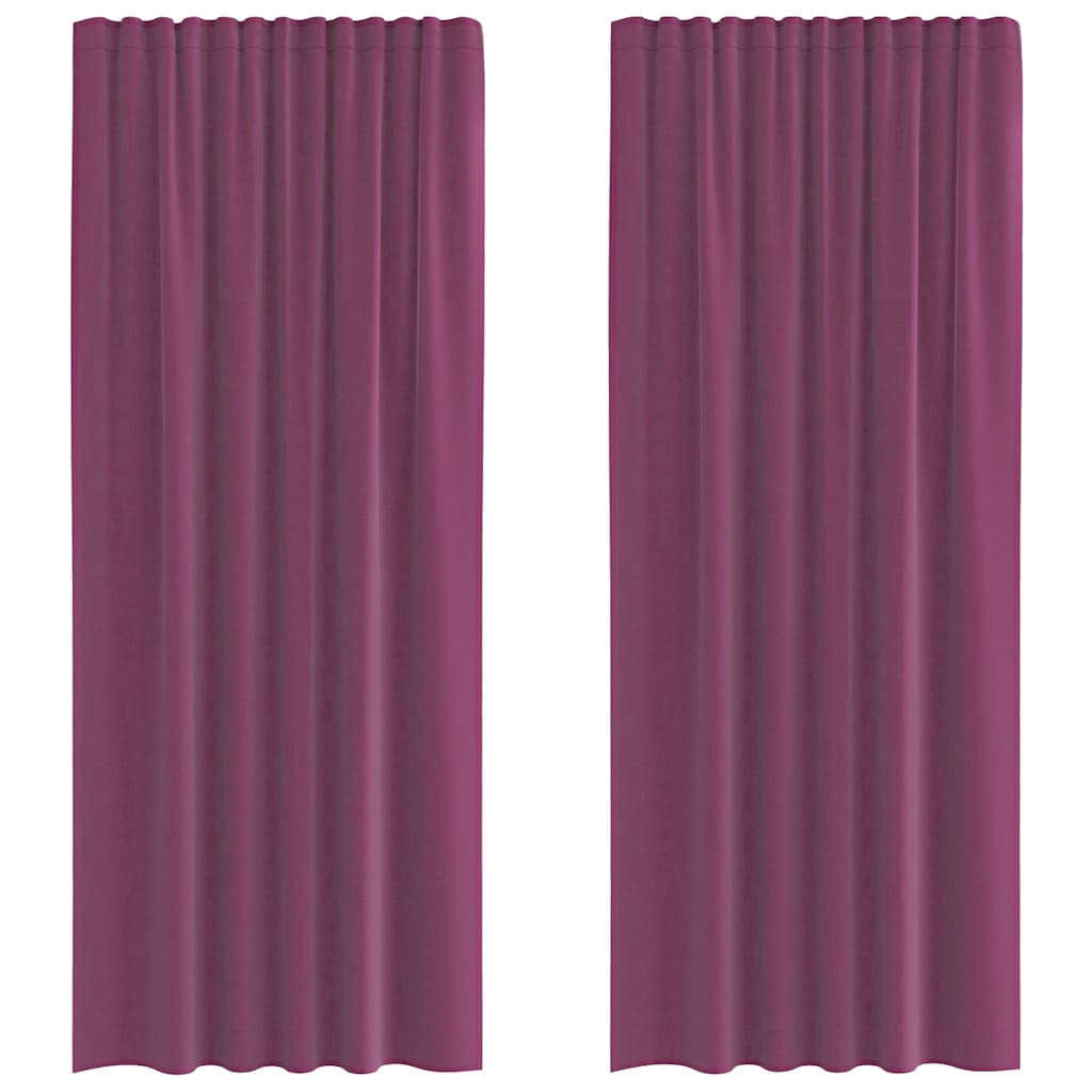 Tende in Voile con Tasche per Aste 2 pz Viola | homemem39