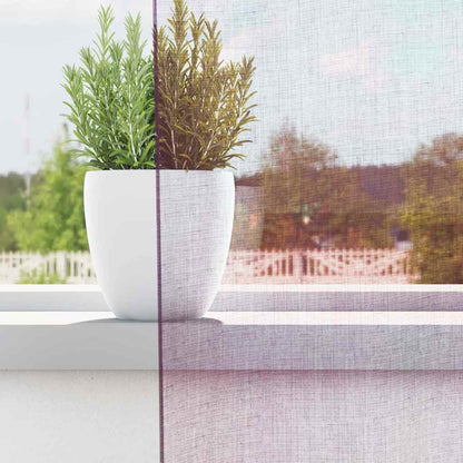 Tende in Voile con Tasche per Aste 2 pz Viola | homemem39