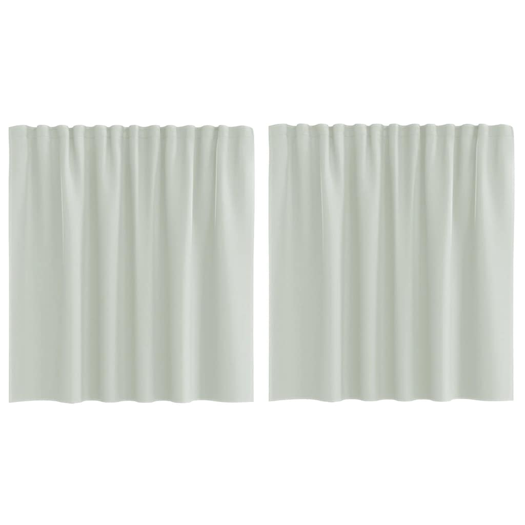 Tende in Voile con Tasche per Aste 2 pz Grigio Chiaro | homemem39