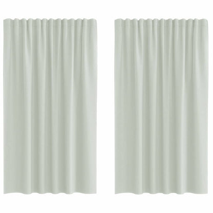 Tende in Voile con Tasche per Aste 2 pz Grigio Chiaro | homemem39