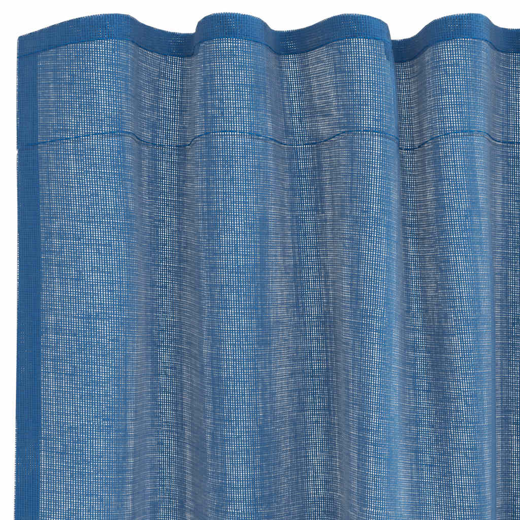 Tende in Voile con Tasche per Aste 2 pz Blu Reale | homemem39