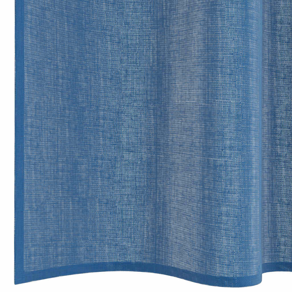Tende in Voile con Tasche per Aste 2 pz Blu Reale | homemem39
