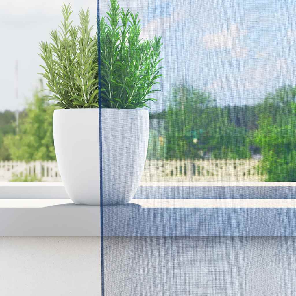 Tende in Voile con Tasche per Aste 2 pz Blu Reale | homemem39