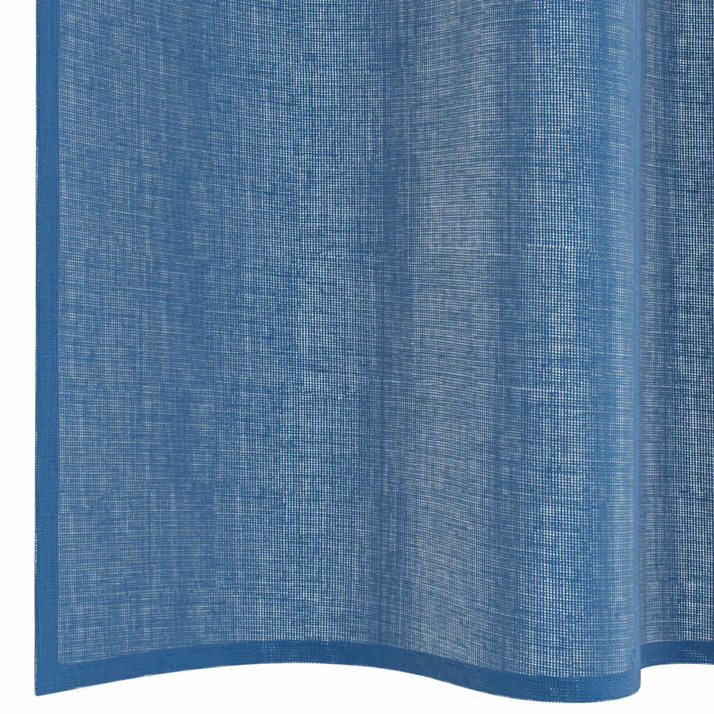 Tende in Voile con Tasche per Aste 2 pz Blu Reale | homemem39