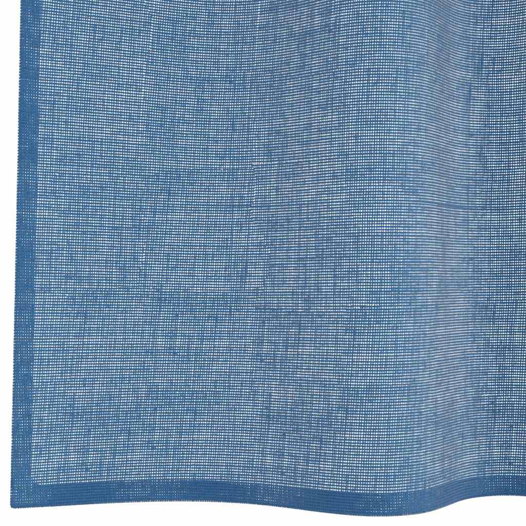 Tende in Voile con Tasche per Aste 2 pz Blu Reale | homemem39