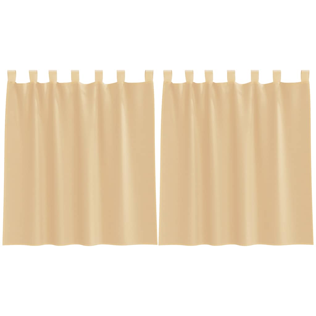 Tende in Voile con Tasche per Aste 2 pz Sabbia | homemem39