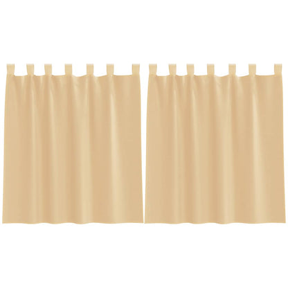 Tende in Voile con Tasche per Aste 2 pz Sabbia | homemem39