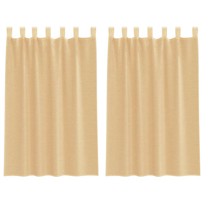 Tende in Voile con Tasche per Aste 2 pz Sabbia | homemem39