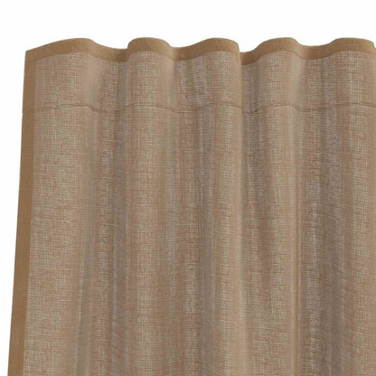 Tende in Voile con Tasche per Aste 2 pz Marrone Chiaro | homemem39