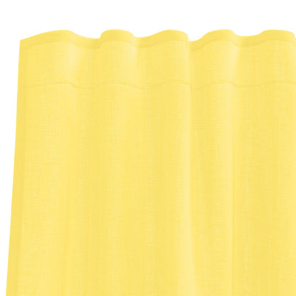Tende in Voile con Tasche per Aste 2 pz Giallo | homemem39
