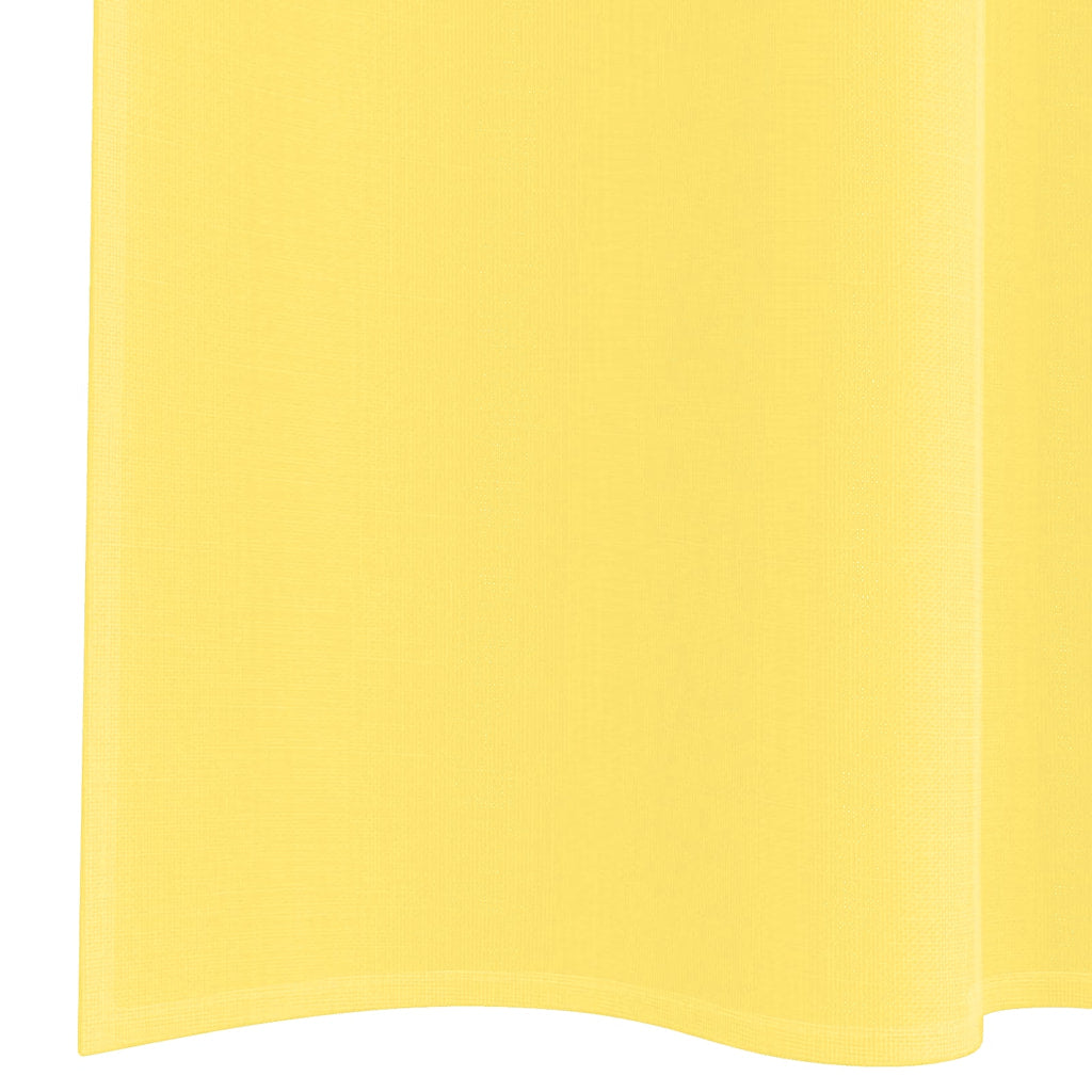 Tende in Voile con Tasche per Aste 2 pz Giallo | homemem39