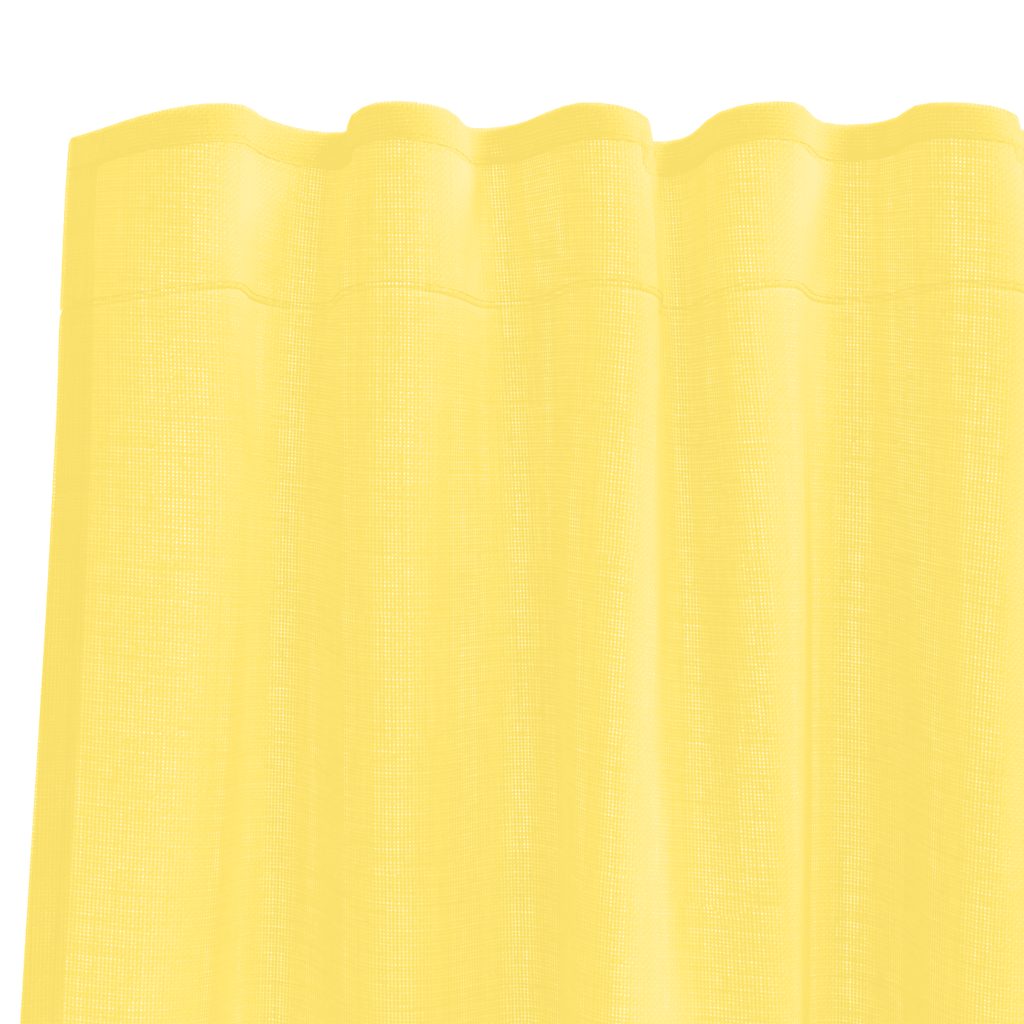 Tende in Voile con Tasche per Aste 2 pz Giallo | homemem39