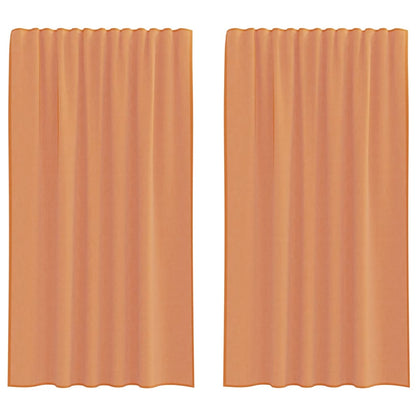 Tende in Voile con Tasche per Aste 2 pz Terracotta | homemem39