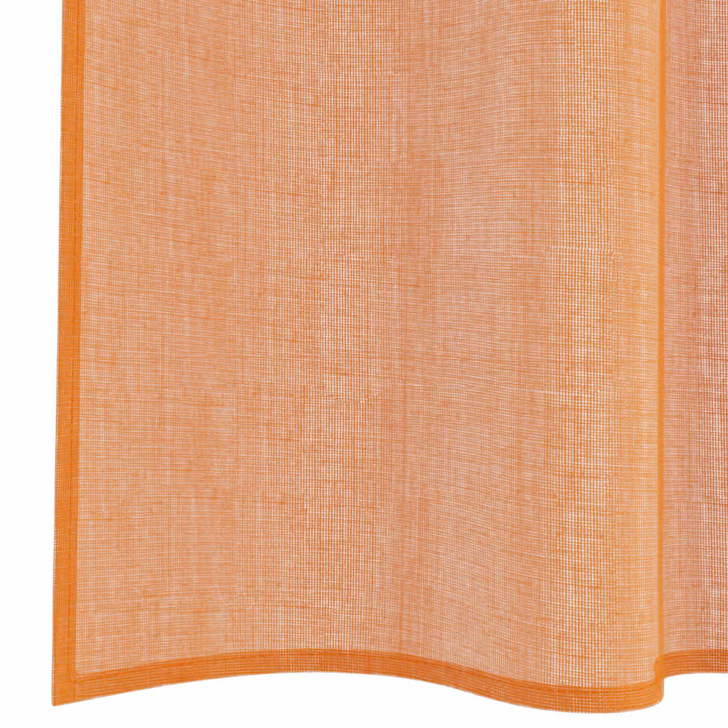 Tende in Voile con Tasche per Aste 2 pz Terracotta | homemem39