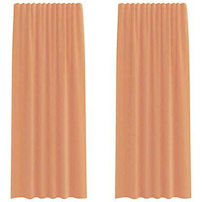 Tende in Voile con Tasche per Aste 2 pz Terracotta | homemem39