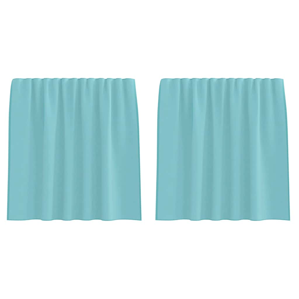 Tende in Voile con Tasche per Aste 2 pz Turchese | homemem39