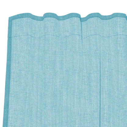 Tende in Voile con Tasche per Aste 2 pz Turchese | homemem39