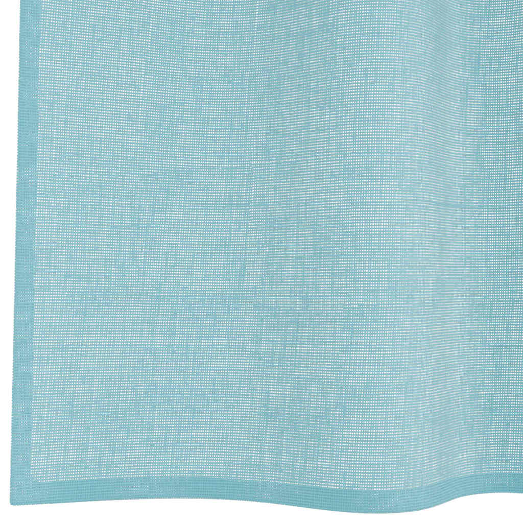 Tende in Voile con Tasche per Aste 2 pz Turchese