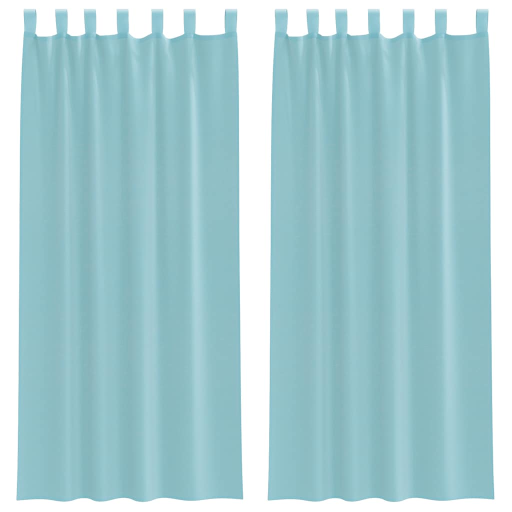 Tende in Voile con Tasche per Aste 2 pz Turchese | homemem39