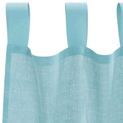 Tende in Voile con Tasche per Aste 2 pz Turchese | homemem39