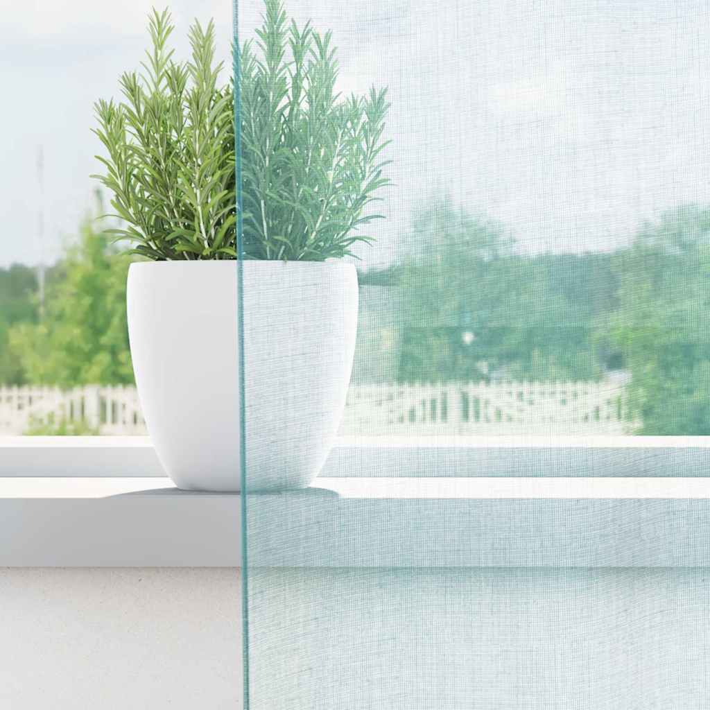 Tende in Voile con Tasche per Aste 2 pz Turchese | homemem39