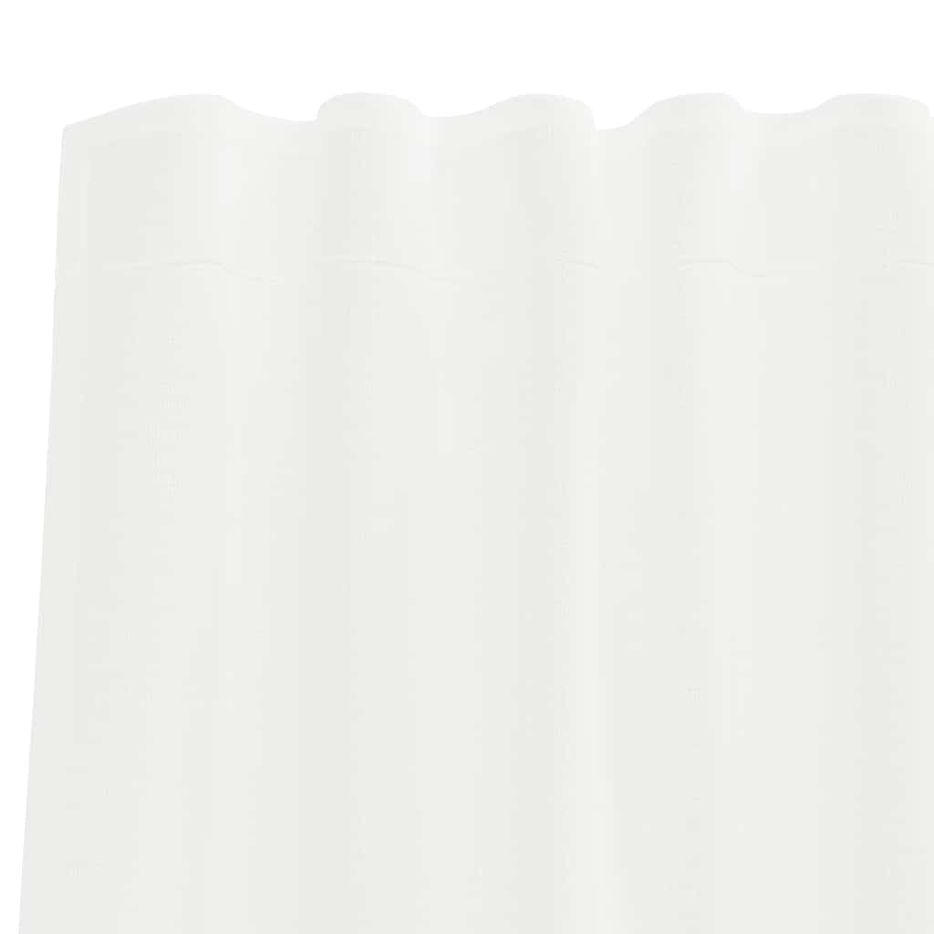 Tende in Voile con Tasche per Aste 2 pz Bianco | homemem39