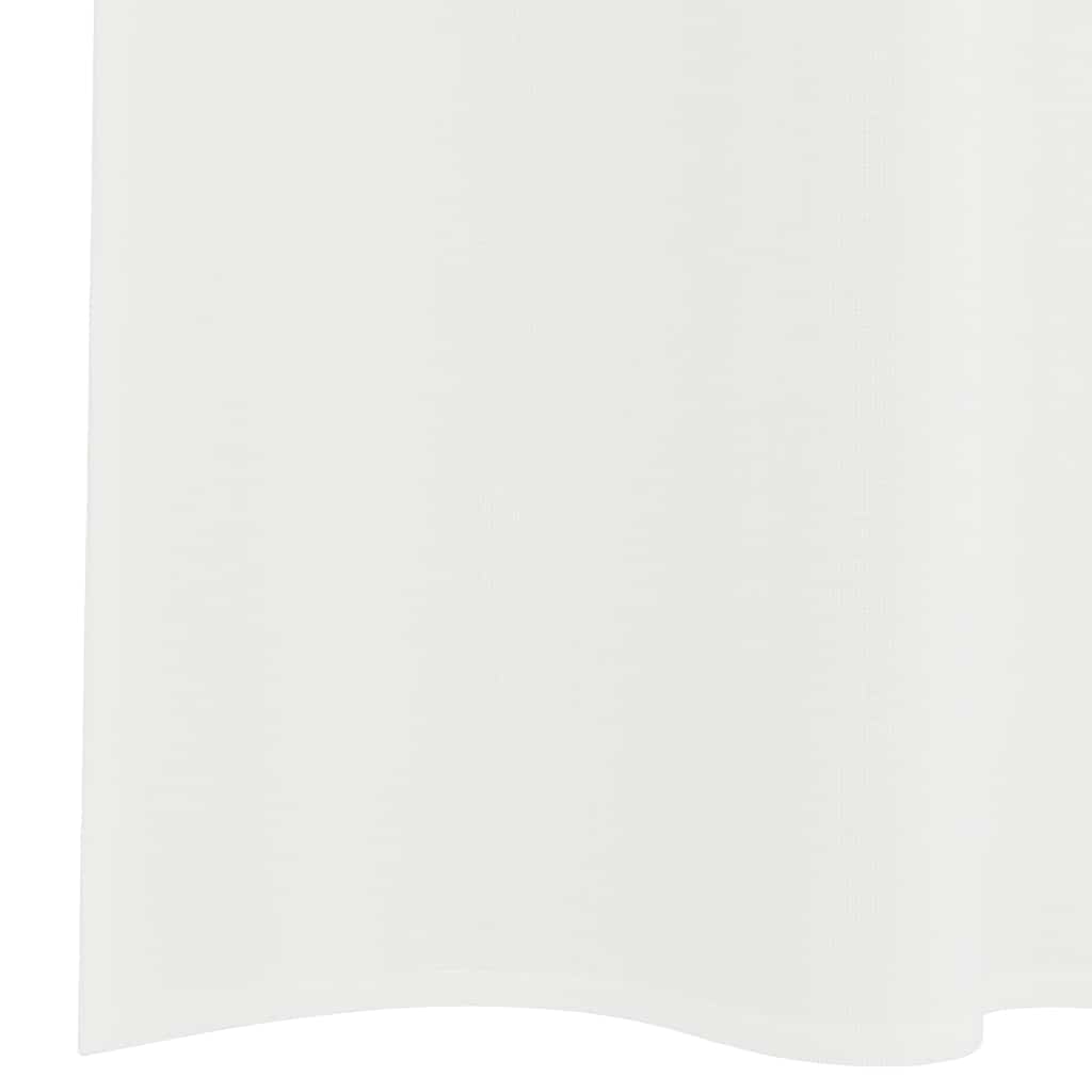 Tende in Voile con Tasche per Aste 2 pz Bianco | homemem39