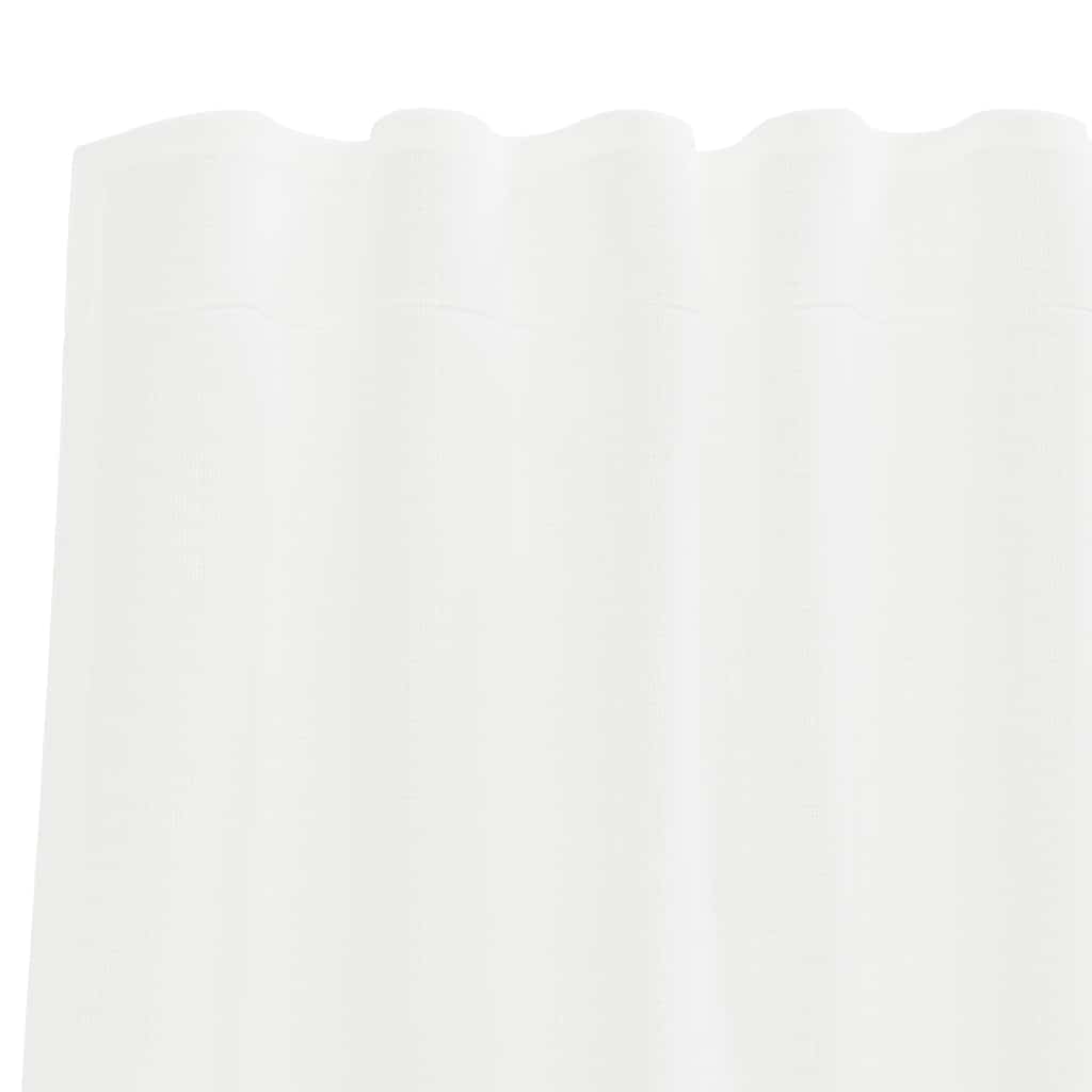 Tende in Voile con Tasche per Aste 2 pz Bianco | homemem39