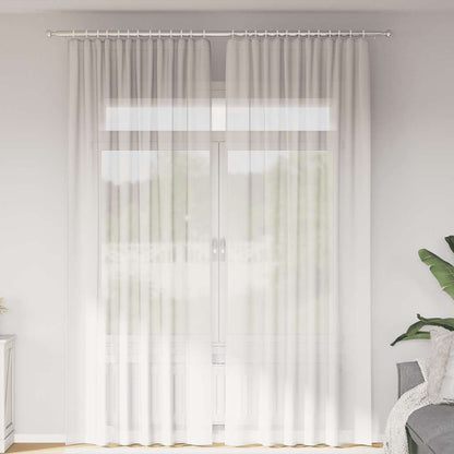 Tende in Voile con Tasche per Aste 2 pz Bianco | homemem39