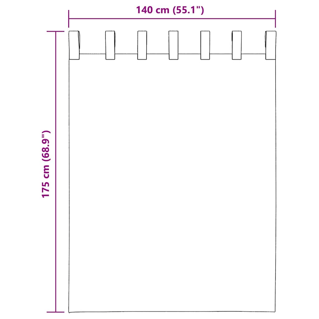 Tende in Voile con Tasche per Aste 2 pz Rosso Vino | homemem39