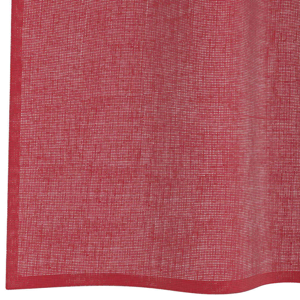 Tende in Voile con Tasche per Aste 2 pz Rosso Vino | homemem39