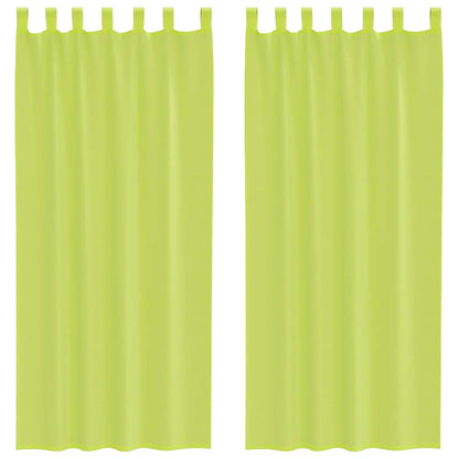 Tende in Voile con Linguetta 2 pz Verde Mela | homemem39