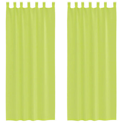 Tende in Voile con Linguetta 2 pz Verde Mela