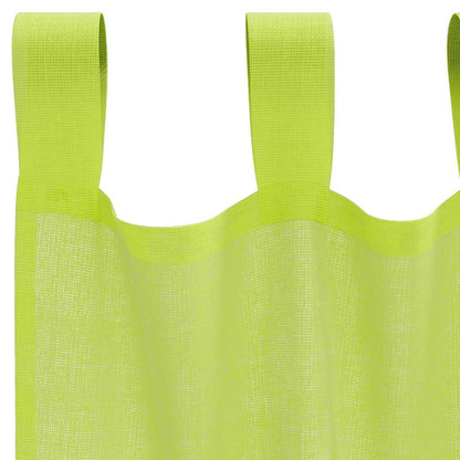 Tende in Voile con Linguetta 2 pz Verde Mela