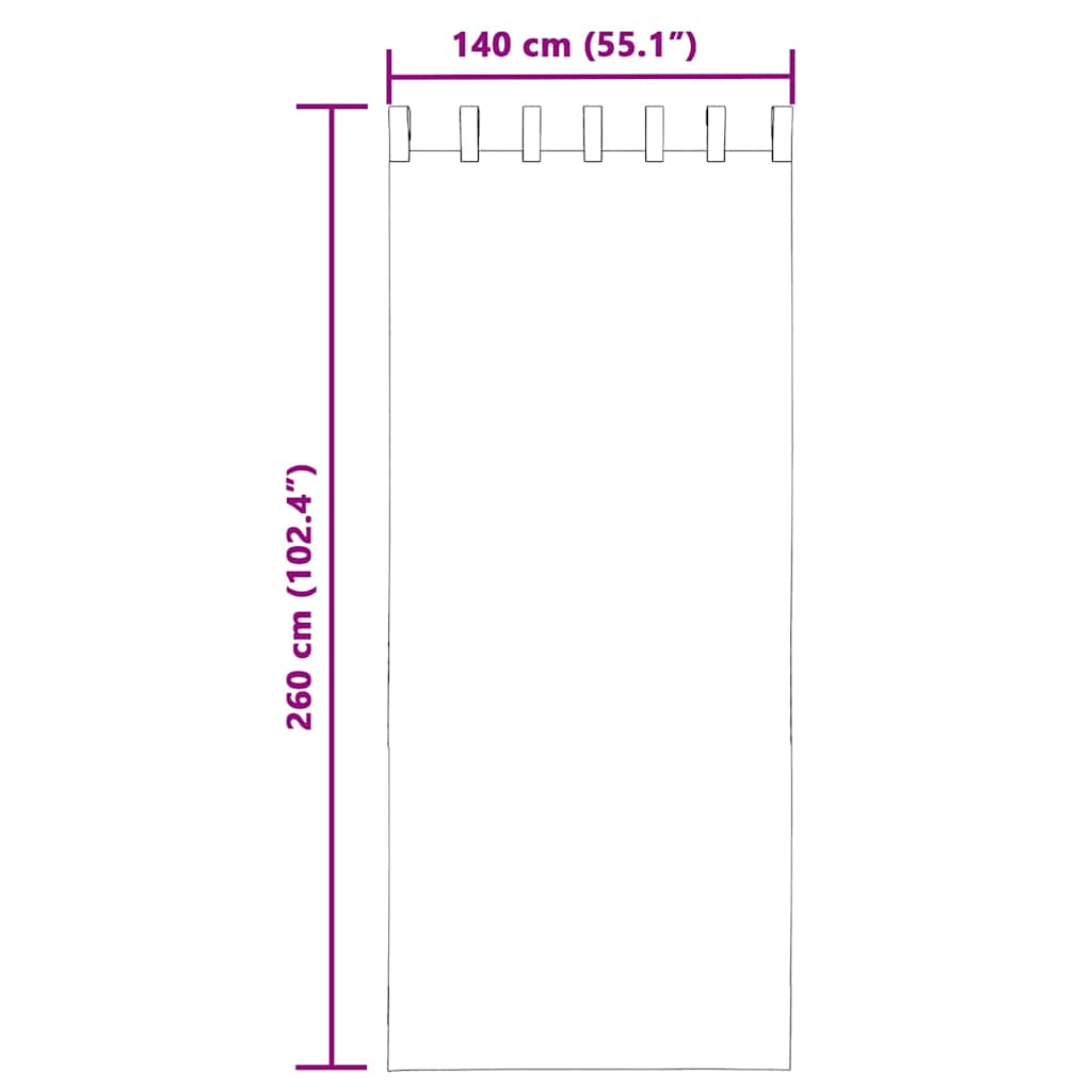 Tende in Voile con Linguetta 2 pz Verde Mela