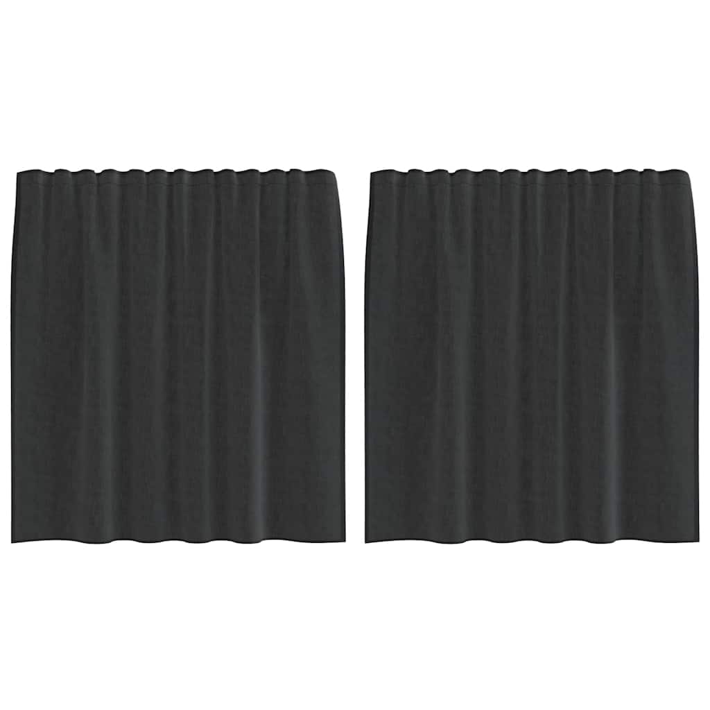 Tende in Voile con Linguetta 2 pz Nero | homemem39