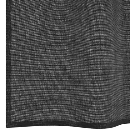 Tende in Voile con Linguetta 2 pz Nero | homemem39