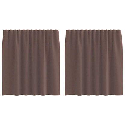 Tende in Voile con Linguetta 2 pz Marrone