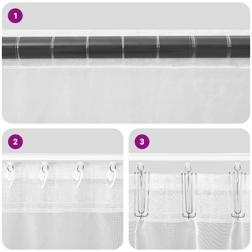 Tende in Voile con Linguetta 2 pz Marrone | homemem39