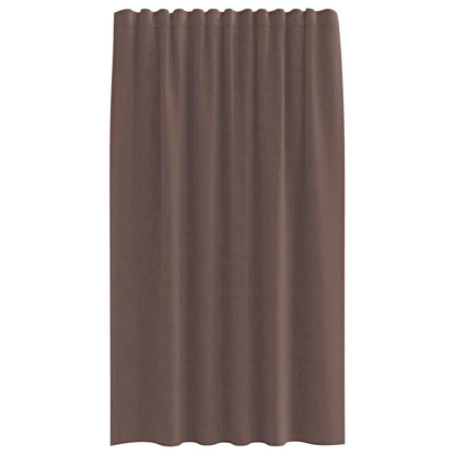 Tende in Voile con Linguetta 2 pz Marrone