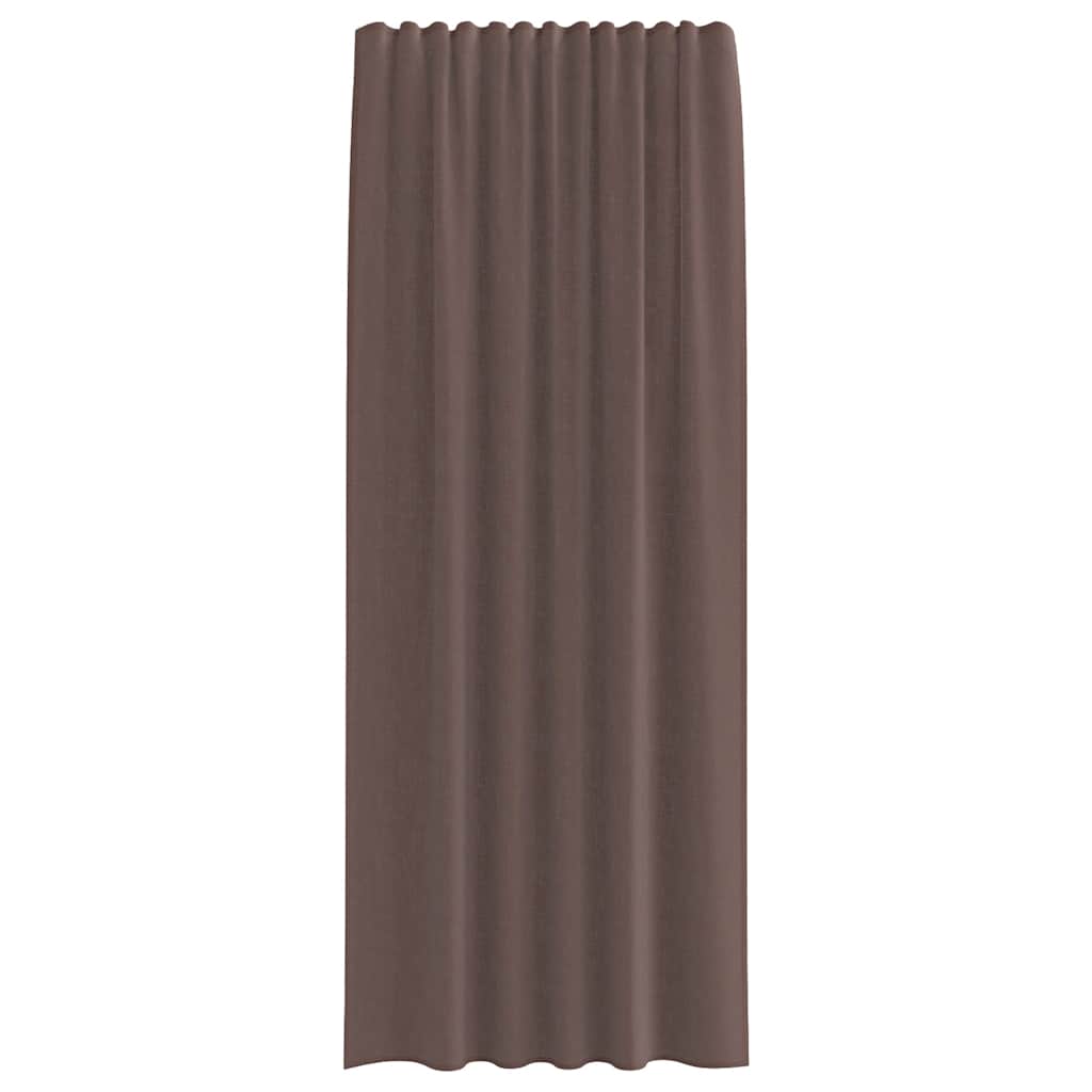 Tende in Voile con Linguetta 2 pz Marrone