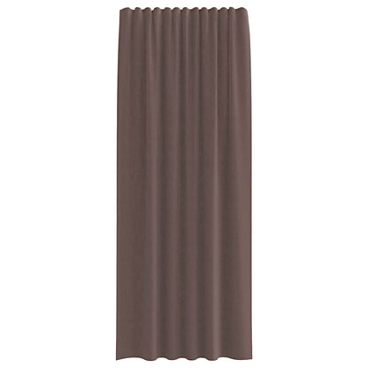 Tende in Voile con Linguetta 2 pz Marrone