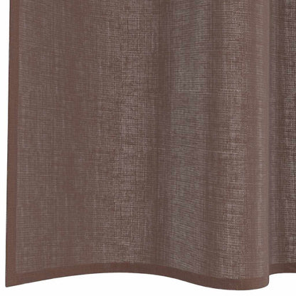 Tende in Voile con Linguetta 2 pz Marrone | homemem39
