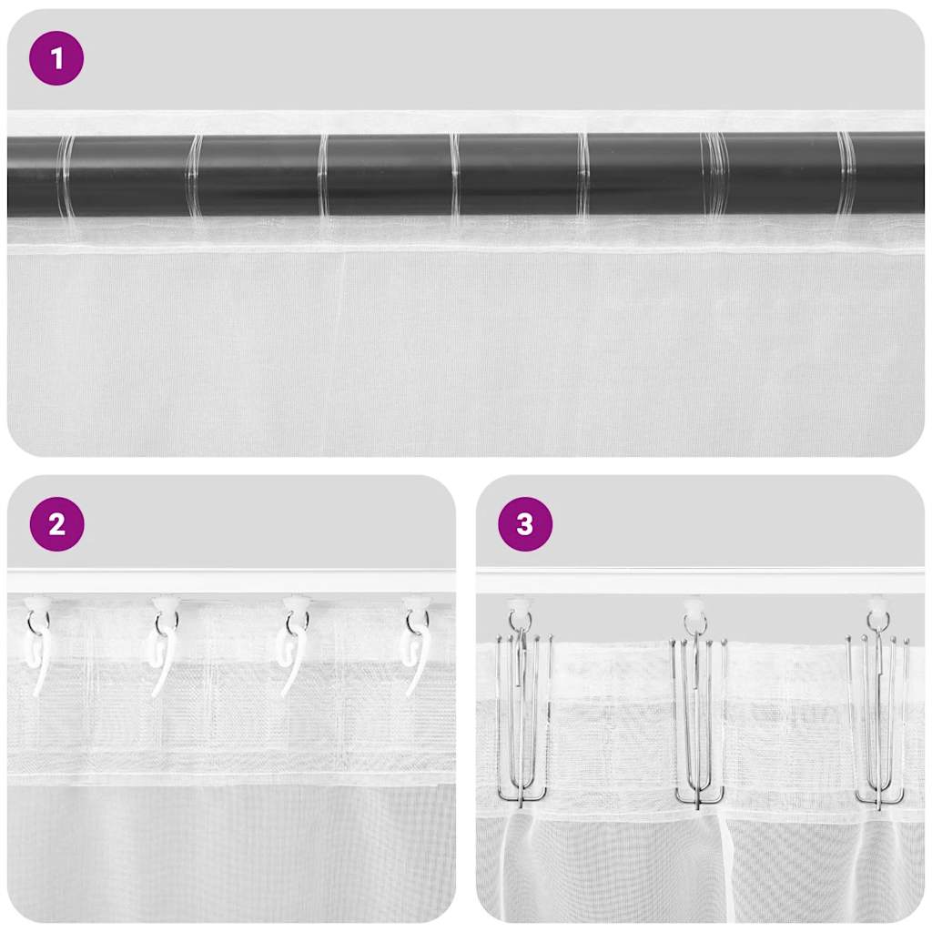 Tende in Voile con Linguetta 2 pz Marrone | homemem39