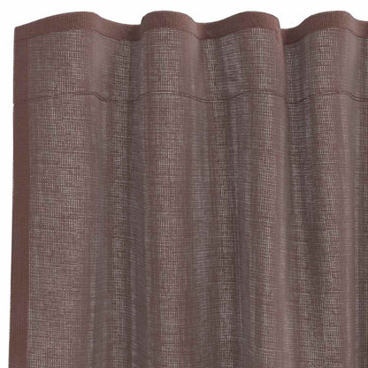 Tende in Voile con Linguetta 2 pz Marrone
