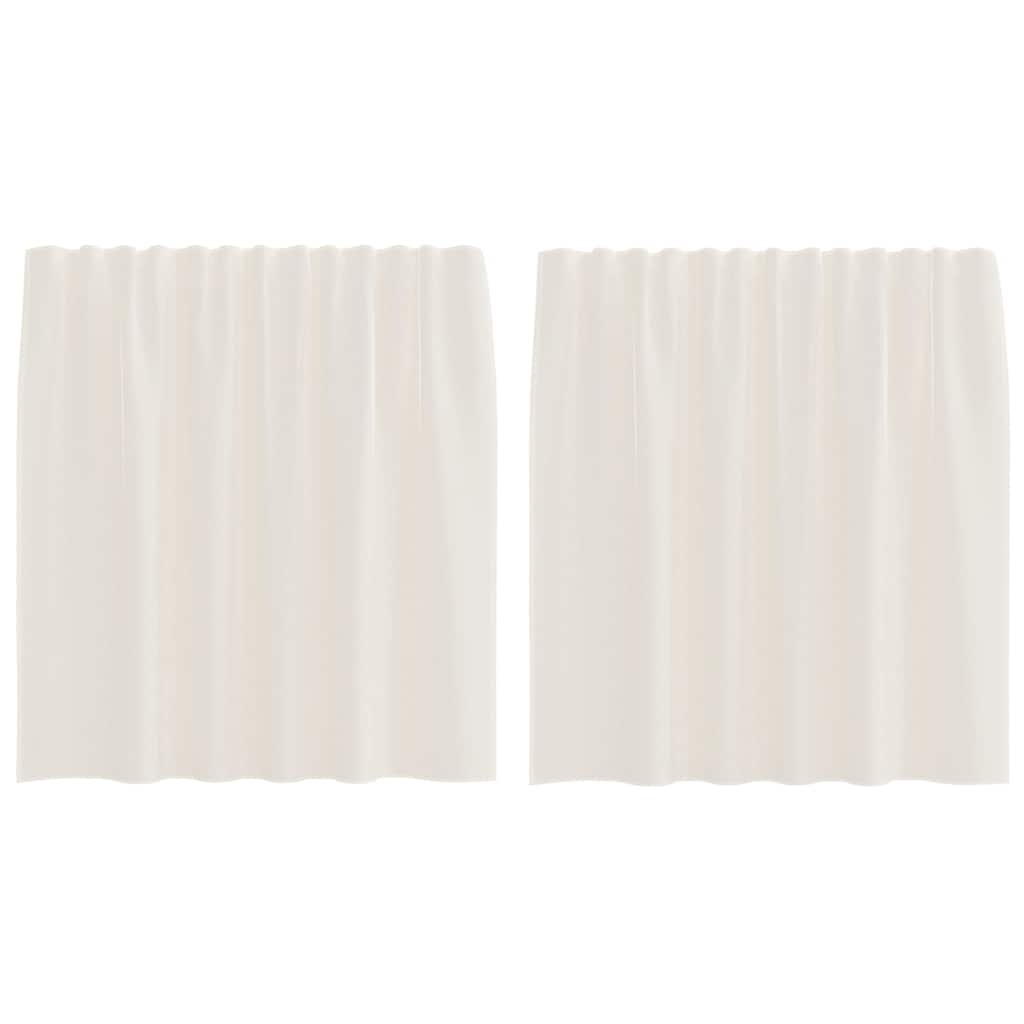 Tende in Voile con Linguetta 2 pz Crema | homemem39