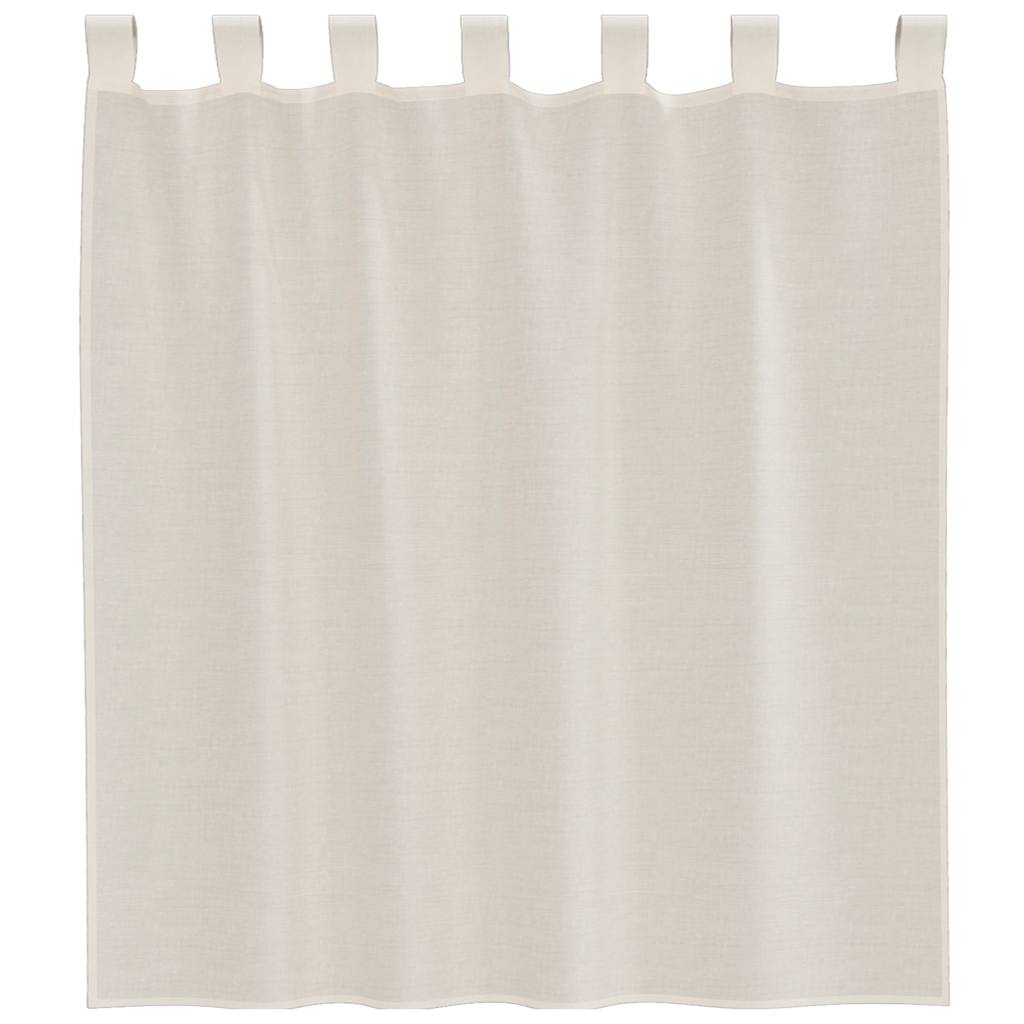 Tende in Voile con Linguetta 2 pz Crema