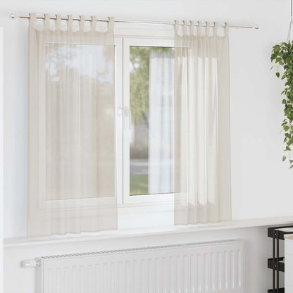 Tende in Voile con Linguetta 2 pz Crema | homemem39