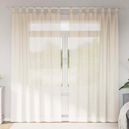 Tende in Voile con Linguetta 2 pz Crema | homemem39