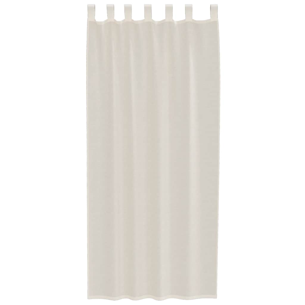 Tende in Voile con Linguetta 2 pz Crema